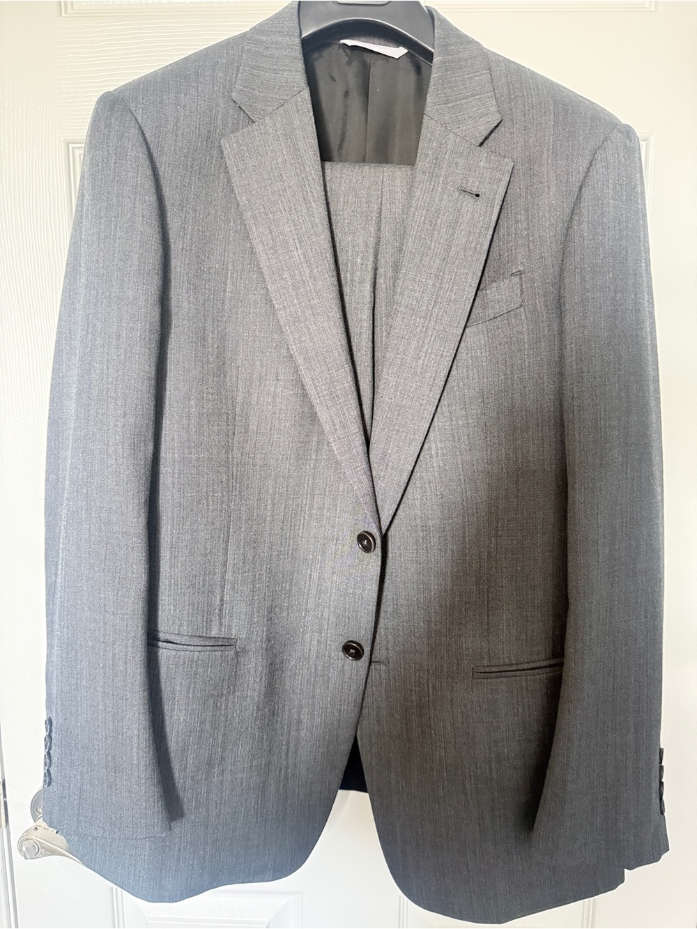 Armani Collezioni Gray Pinstripe Two-Button Suit